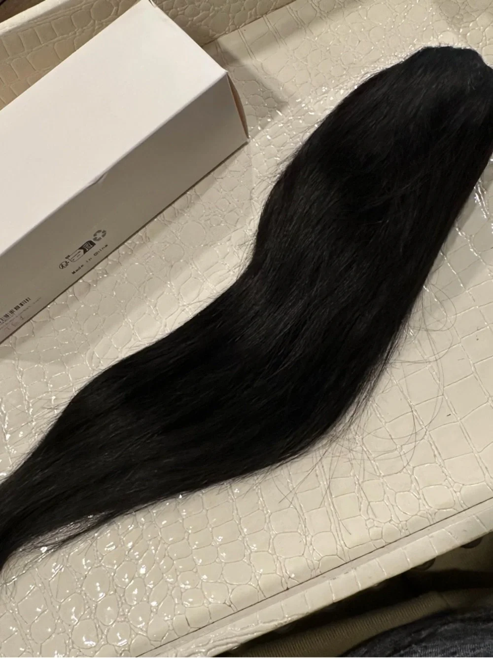 14” Jet Black Women's Clip-In/Extension Hair Piece  #TE1‎
